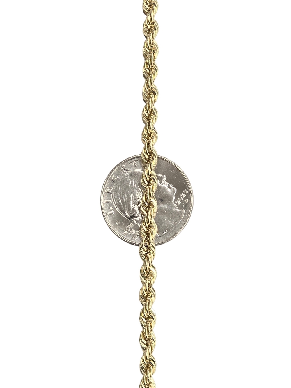 14k Real Gold Rope Chain 5mm 22 Inches - Picture 4 of 11
